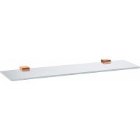 Стеклянная полка Rav Slezak Nil NLA0900/60ZRL Розовая золотистая глянцевая