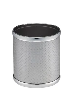 Ведро для мусора Geralis M-PHH2-S Punto цвет Серебро, кант Хром, 6