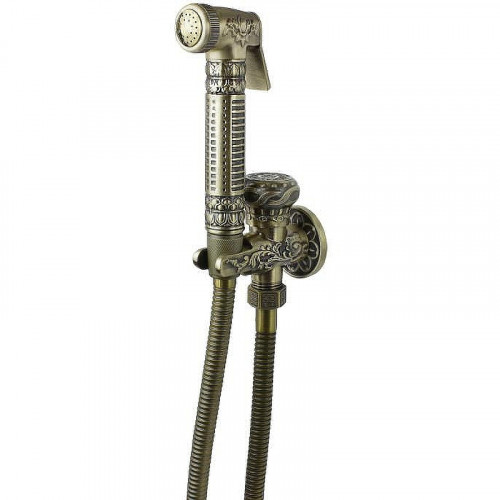 Гигиенический душ с запорным вентилем Bronze de Luxe Royal 10235 Бронза латунь на стену