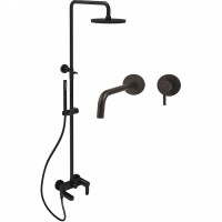 Комплект смесителей Paffoni Light KITCOL632NO007 Черный матовый латунь