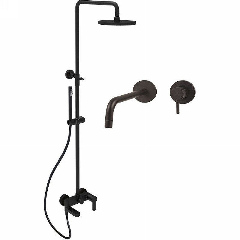 Комплект смесителей Paffoni Light KITCOL632NO007 Черный матовый латунь
