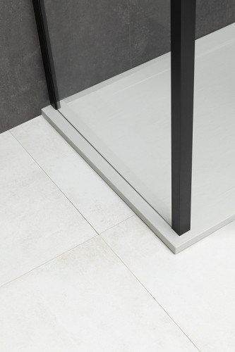 Душевая стенка Allen Brau Priority 100 3.31021.BBA профиль Черный брашированный стекло прозрачное