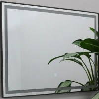 Зеркало Fixsen Led 80х60 FX-2080F с подсветкой Графит с сенсорным выключателем и диммером