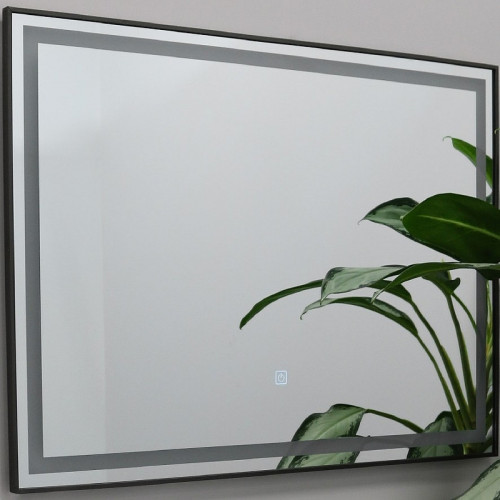 Зеркало Fixsen Led 80х60 FX-2080F с подсветкой Графит с сенсорным выключателем и диммером