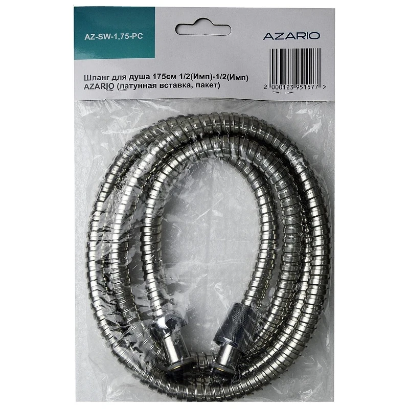 Душевой шланг Azario AZ-SW-1,75-PC цвет Хром