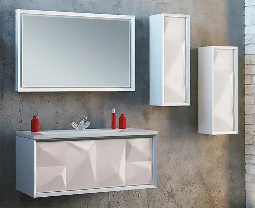Шкаф пенал Marka One Romb 30П R У71344 подвесной White