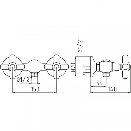 Смеситель для душа Migliore Provance 19473 Хром латунь на стену