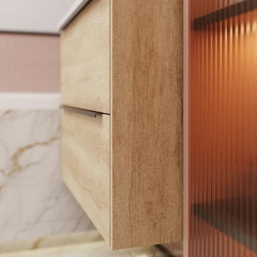 Тумба под раковину La Fenice Tesoro 80 FNC-01-TES-DNN-80-2 подвесная. Дуб небраска натуральный