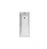 Чугунная ванна Vinsent Veron Square 140x70 VSQ1407045H/VH0012GD цвет Белый с квадратными золотыми ручками