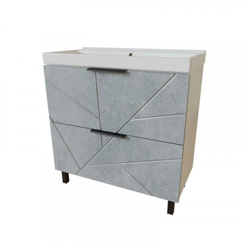 Тумба под раковину Mixline Гранд 70 555357 цвет Белый Бетон