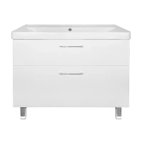Тумба с раковиной Azario Ника 90Н CS00106952 цвет Белый глянцевый