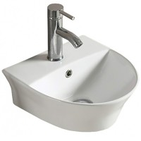 Раковина CeramaLux 55 78370С Белая фаянс подвесная