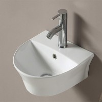 Раковина CeramaLux 55 78370С Белая фаянс подвесная