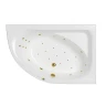 Акриловая ванна Whitecross Aquarella 170x110 R 0109.170110.100.ULTRA.GL цвет Белый с гидромассажем форсунки Золото