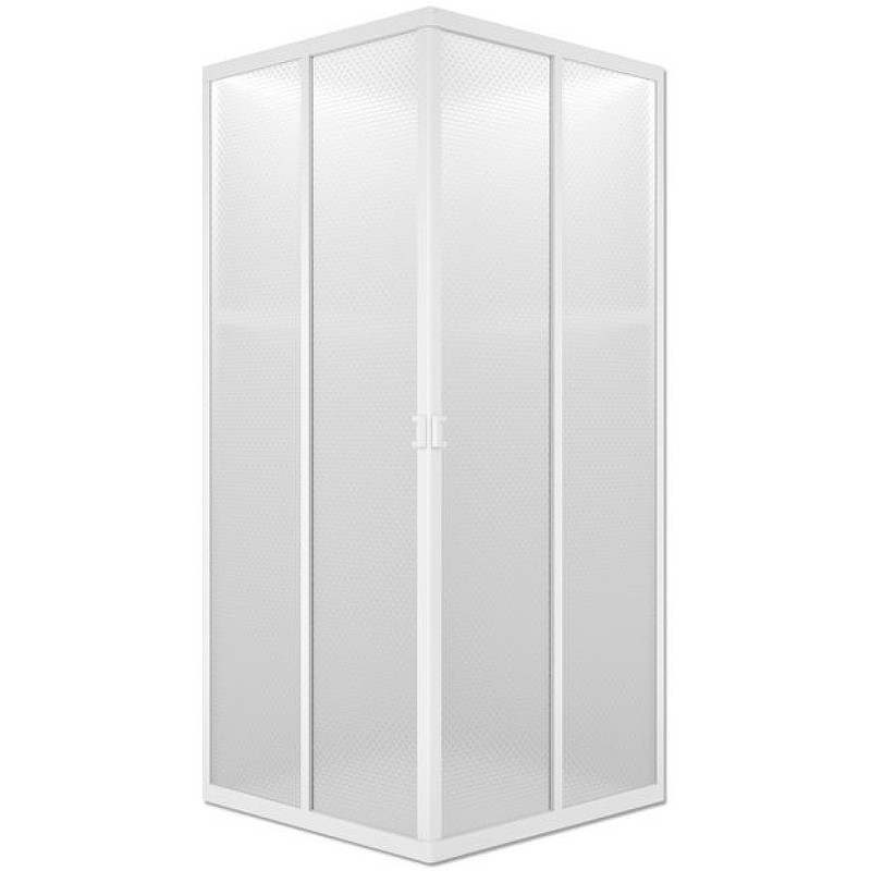 Душевой уголок Melodia della vita Full Square 80x80 MCNFS8080PsWt профиль Белый полистирол призма