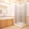 Душевой уголок Melodia della vita Full Square 80x80 MCNFS8080PsWt профиль Белый полистирол призма