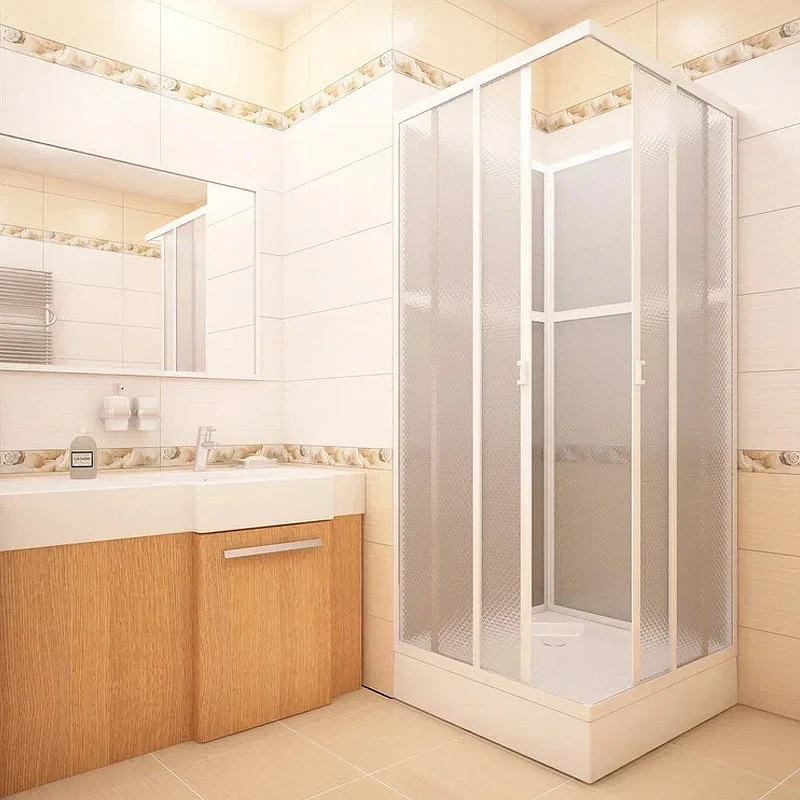 Душевой уголок Melodia della vita Full Square 80x80 MCNFS8080PsWt профиль Белый полистирол призма