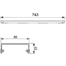 Решетка для душевого лотка Tece Drainline Basic 80 600810 Полированная нержавеющая сталь