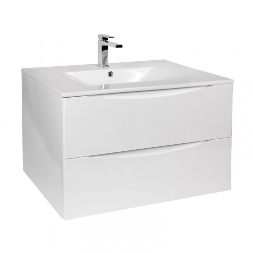 Тумба под раковину Bond Cube 80 T01800 подвесная цвет Белый глянцевый