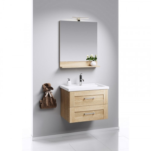 Тумба под раковину Aqwella Фостер 60 FOS01062DS подвесная Дуб сонома МДФ / ЛДСП