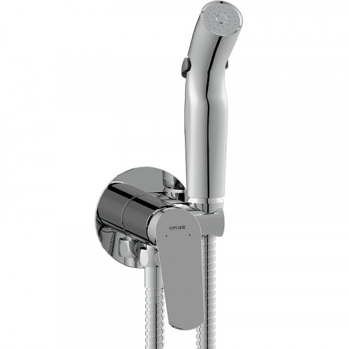 Гигиенический душ со смесителем Cersanit Flavis 64104 Хром латунь на стену
