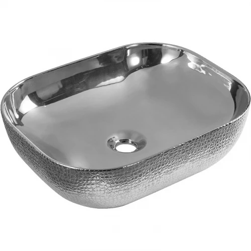 Раковина-чаша CeramaLux 46 D1333H009 Серебро фаянс накладная