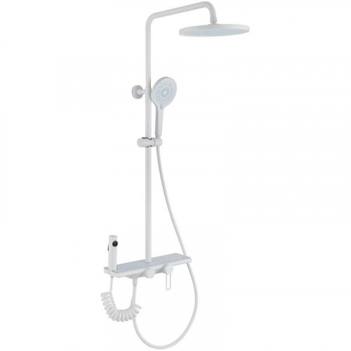 Душевая система Olive's Kabrera 37294KBW с гигиеническим душем Белая матовая
