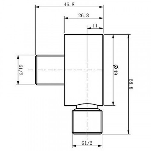 Шланговое подключение Caprigo Parts 99-590-crm Хром