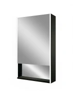 Зеркальный шкаф Art&Max Foggia 50 L AM-Fog-500-800-1D-L-DS-F-Nero с подсветкой цвет Черный