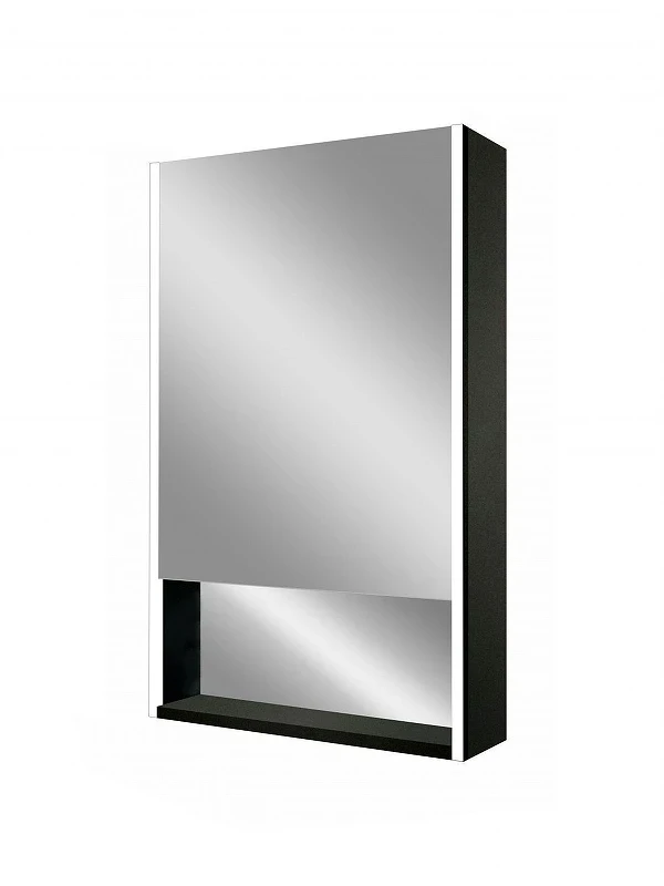Зеркальный шкаф Art&Max Foggia 50 L AM-Fog-500-800-1D-L-DS-F-Nero с подсветкой цвет Черный