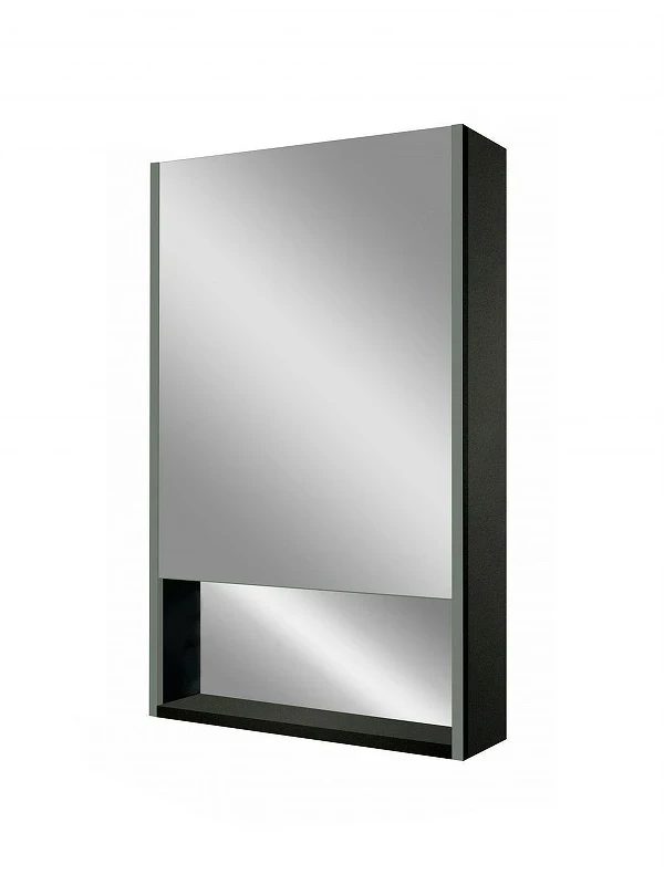 Зеркальный шкаф Art&Max Foggia 50 L AM-Fog-500-800-1D-L-DS-F-Nero с подсветкой цвет Черный