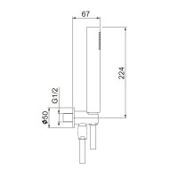 Душевой гарнитур Webert Shower Set AC1046015 Хром латунь на стену