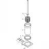 Ершик для унитаза Hansgrohe AddStoris 41752340 Шлифованный черный хром