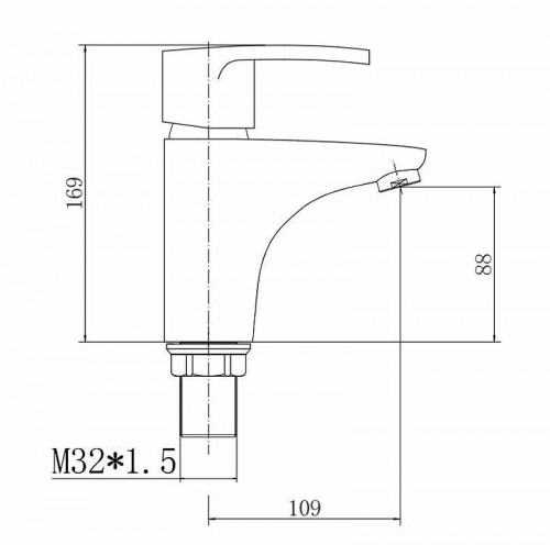 Смеситель для раковины Fashun A1065 цвет Хром