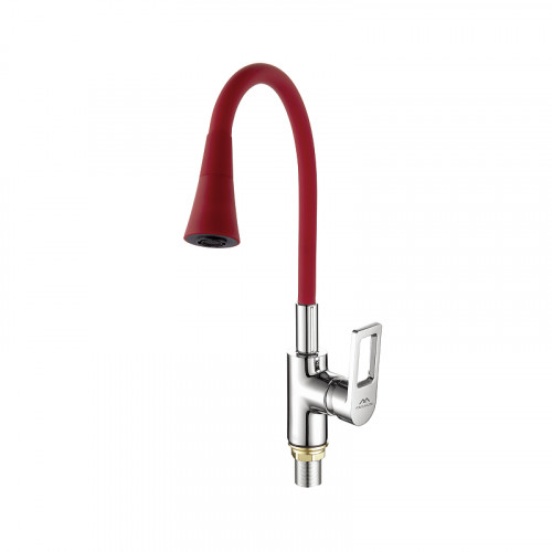 Смеситель для кухни Fashun A4253+B16 цвет Хром Красный