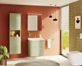 Зеркальный шкаф Vitra 60 R 66910 с подсветкой Антрацит глянцевый МДФ / ЛДСП, стекло