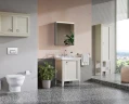 Зеркальный шкаф Vitra 60 R 66910 с подсветкой Антрацит глянцевый МДФ / ЛДСП, стекло