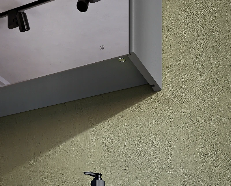 Зеркальный шкаф Vitra 60 R 66910 с подсветкой Антрацит глянцевый МДФ / ЛДСП, стекло