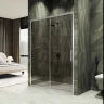 Душевая дверь Maybah Glass MGD-1541-5 1200x1950 раздвижная профиль Хром матовый стекло бронзовое