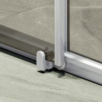 Душевая дверь Maybah Glass MGD-1541-5 1200x1950 раздвижная профиль Хром матовый стекло бронзовое
