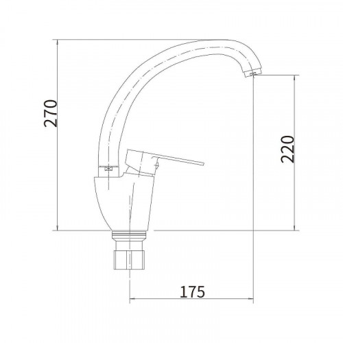 Смеситель для кухни Fashun A54119 цвет Сатин