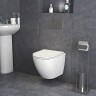 Комплект унитаза Grossman GR-4455S с инсталляцией Berges Atom 410 040332 с сиденьем Микролифт и Черной матовой клавишей смыва фаянс подвесной