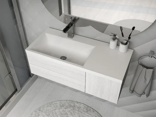 Раковина Stella Polar Одилия 90 L SP-00001636 Белая