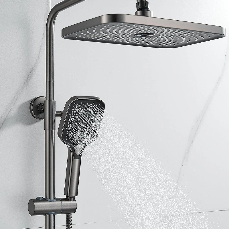 Душевая система Shevanik S9636T цвет Оружейная сталь