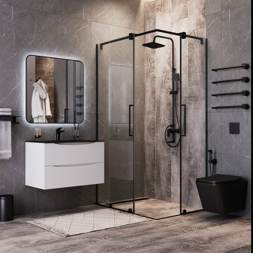 Тумба с раковиной Bond Cube 80 T01805-S05B подвесная Белая матовая МДФ / ЛДСП