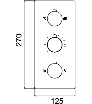 Смеситель для душа RGW Shower Panels SP-41-01 21140541-11 с термостатом Хром встраиваемый
