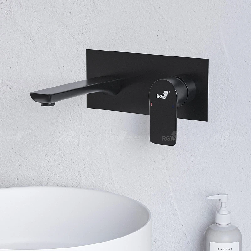 Смеситель для раковины RGW Shower Panels SP-46B 51140546-04 Черный матовый латунь встраиваемый
