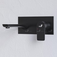 Смеситель для раковины RGW Shower Panels SP-46B 51140546-04 Черный матовый латунь встраиваемый