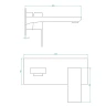Смеситель для раковины RGW Shower Panels SP-46B 51140546-04 Черный матовый латунь встраиваемый