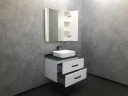 Зеркало со шкафом Comforty Амстердам 75 00004144209 Белый глянец МДФ / ЛДСП, стекло